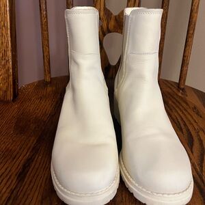 Cole Haan Off White Leather Boots